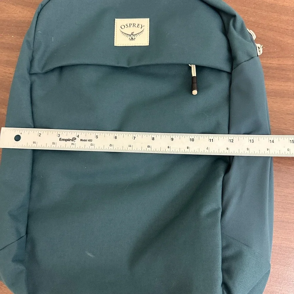 Osprey Arcane Day Backpack Unisex Large Teal Green Adjustable Straps Laptop Bag